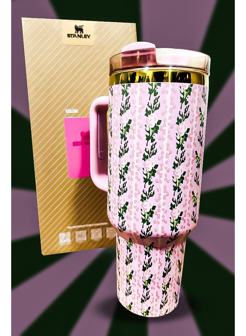 Stanley 40oz Tumbler Limited Edition Stainless Steel Travel Mug with Straw BPA Free Eco Friendly and Dishwasher Safe Leakproof FlowState Lid Double Wall Insulated to Keep Drinks Hot for 16 Hours and Cold for 24 Hours Slim Base Fits Car Cup Holders with Durable Ergonomic Handle for On the Go Use - Image 4