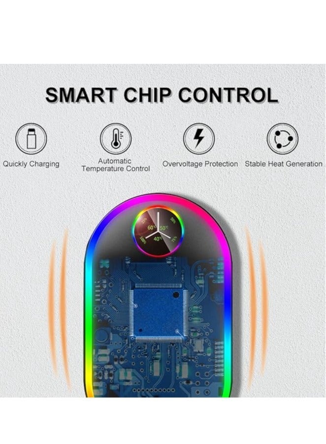 general Rechargeable hand warmer, 10000 mAh electric hand warmer, 40 hours heating, portable, battery powered, 7 color variations, USB heater for camping, reusable - Image 2