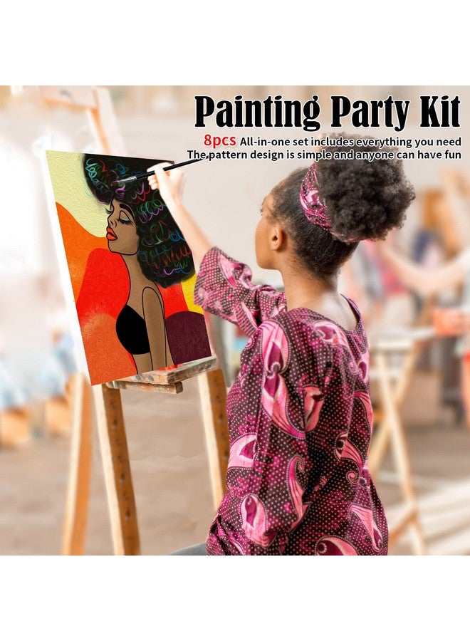 VOCHIC 8 Pack Canvas Painting Kits for Adults - 8x10 Pre-Drawn Stretched Canvases for Sip and Paint Parties - Painting Supplies for Beginner Artists - Image 3