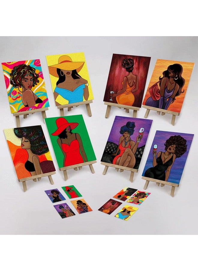 VOCHIC 8 Pack Canvas Painting Kits for Adults - 8x10 Pre-Drawn Stretched Canvases for Sip and Paint Parties - Painting Supplies for Beginner Artists - Image 2