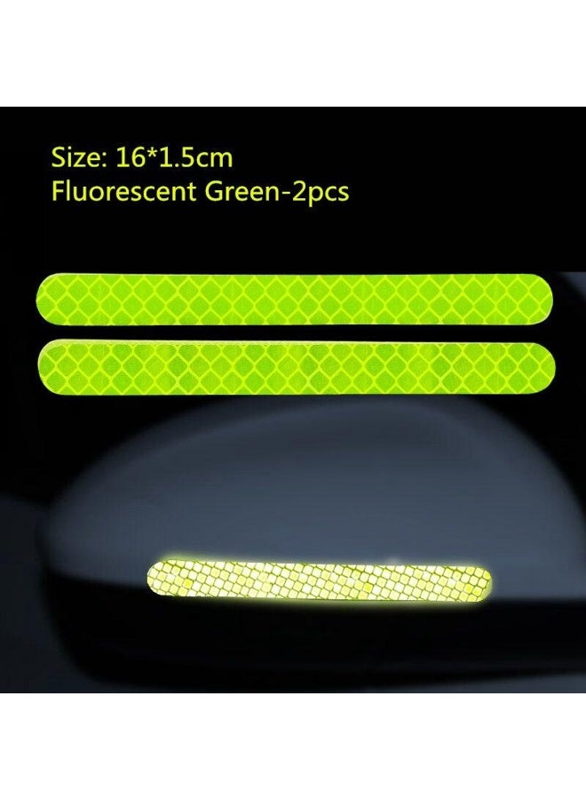 Generic 2PCS Car Stickers Mirror Reflective Strip Anti-collision Warning Stickers Exterior Reflex Tape Reflective Strip 