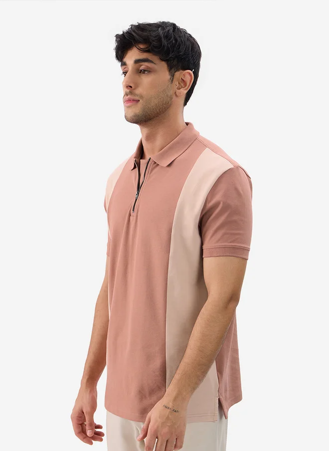 The Souled Store  The Souled Store Men's Regular Fit Colourblocked Polo T-Shirt  | Best Price UAE