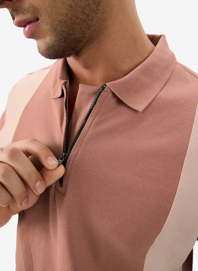 The Souled Store  The Souled Store Men's Regular Fit Colourblocked Polo T-Shirt  | Best Price UAE