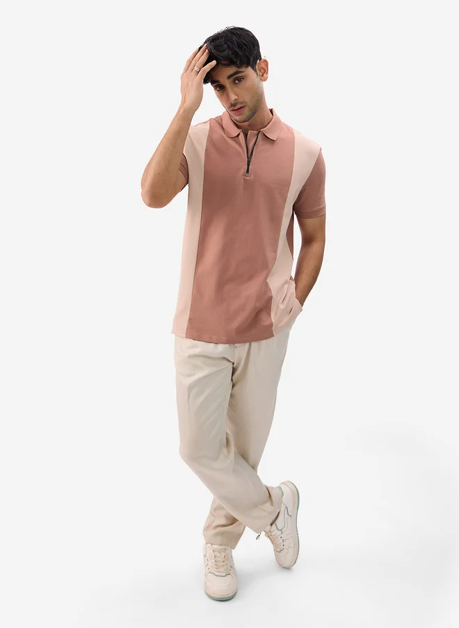 The Souled Store  The Souled Store Men's Regular Fit Colourblocked Polo T-Shirt  | Best Price UAE