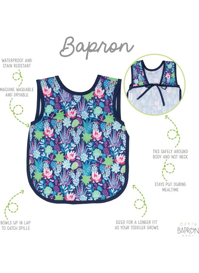 BapronBaby BapronBaby Desert Floral Bapron - Soft Waterproof Stain Resistant Bib - Machine Washable - 6m - 5yr - (Sz Baby/Toddler 6m-3T)  - Image 2