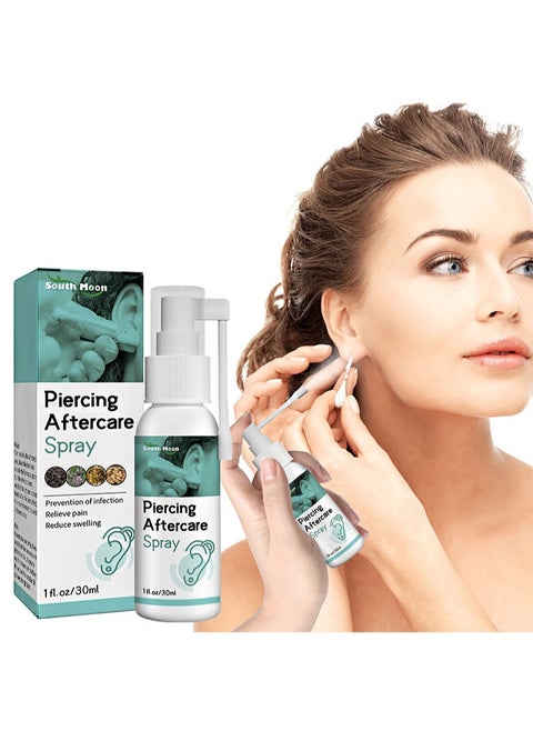 Piercing Aftercare Spray For Ear，Prevention of infection，Relieve pain，Reduce swelling（30ml）