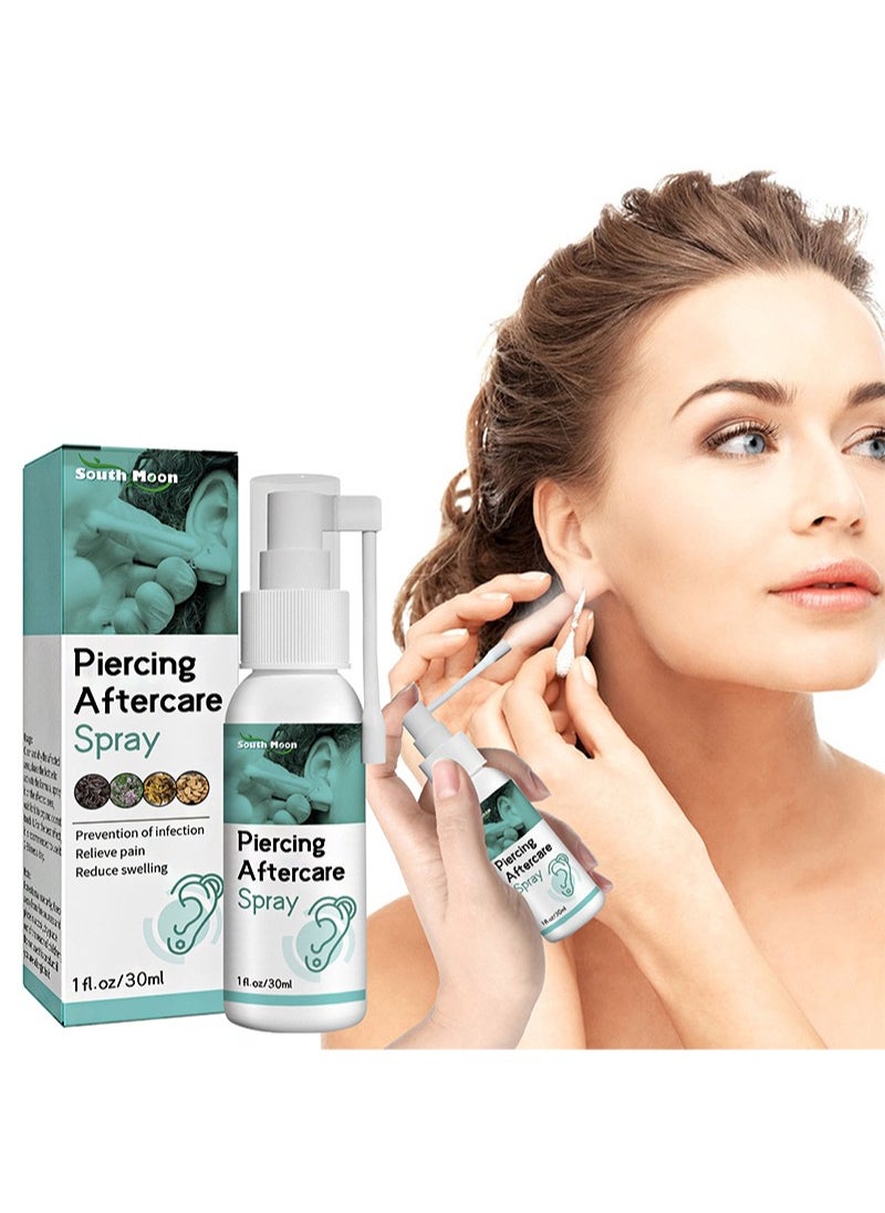 SOUTH MOON Piercing Aftercare Spray For Ear，Prevention of infection，Relieve pain，Reduce swelling（30ml）  - Image 1