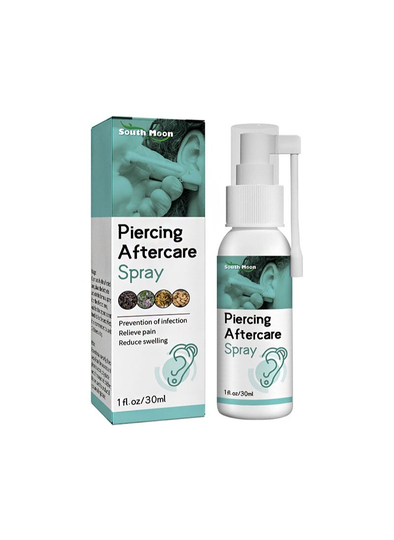 Piercing Aftercare Spray For Ear，Prevention of infection，Relieve pain，Reduce swelling（30ml）