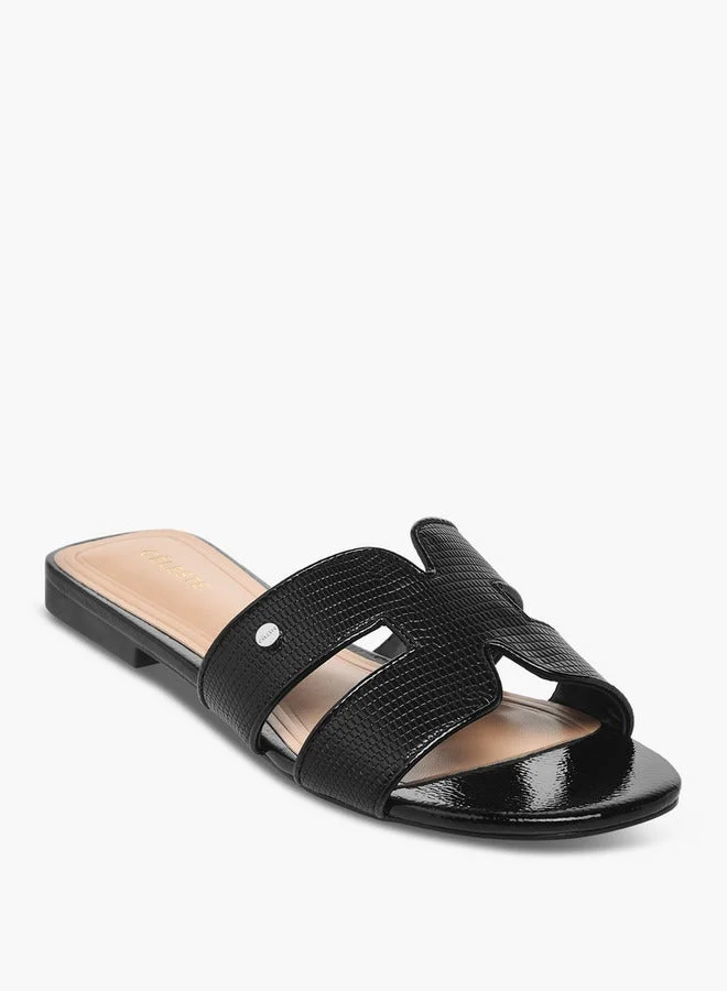 Celeste Women's Textured Slip-On Flat Sandals