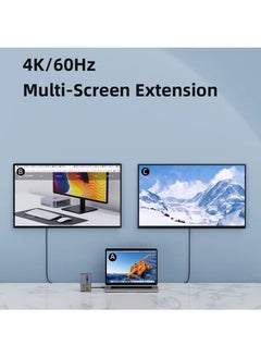 Hagibis Hagibis USB C Docking Station with Dual HDMI-compatible M.2 SSD Enclosure Ethernet 100W PD USB Hub SD/TF for Laptop Macbook Pro (U100 Lite)  - Image 3