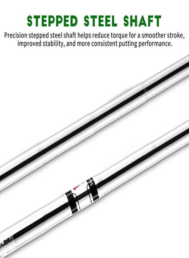 PGM Golf Putter for Men & Women – High MOI Mallet Putter with Stepped Steel Shaft, Alignment Line & Low Center of Gravity – Anti-Twist Design for Smooth Accurate Putting – 34 Inch - Image 4