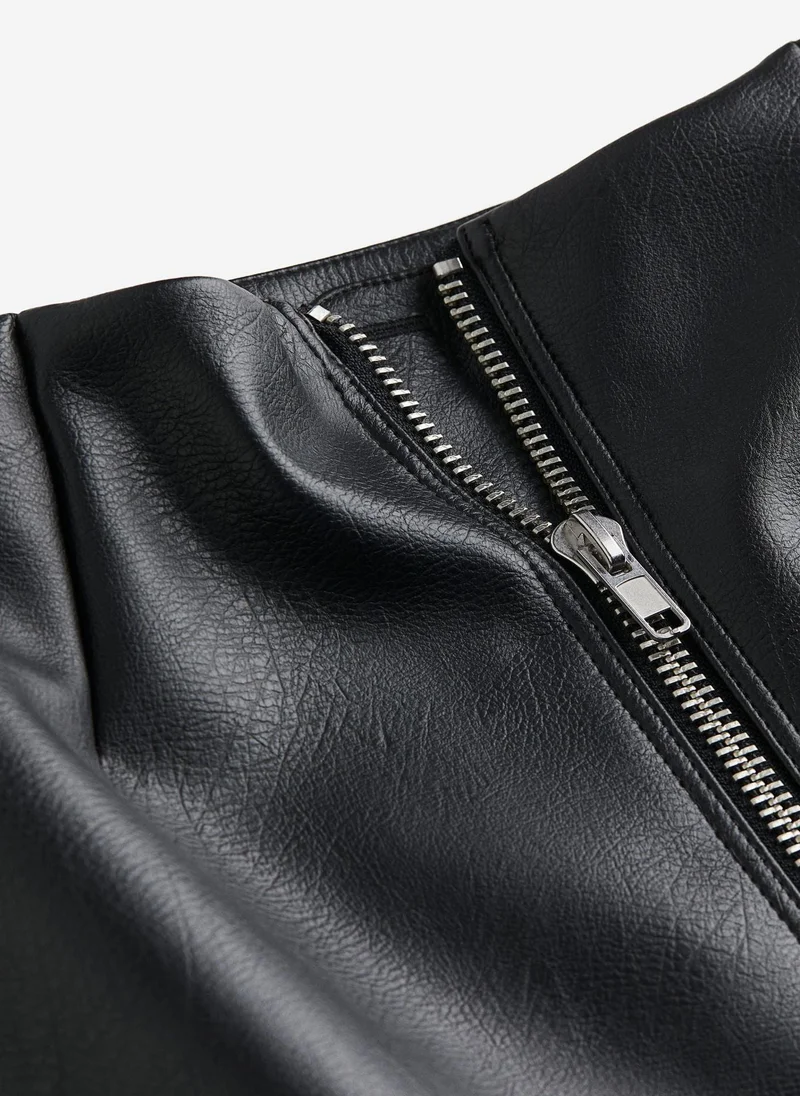 H&M Coated Pencil Skirt