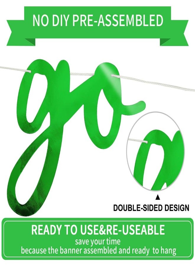 BEISHIDA Go Shawty It's Your Birthday Banner NO DIY Hip Hop Theme Happy Birthday Banner Pre-Strung Rap Theme Happy Birthday Sign for Man Women birthday Party Supply Double-Sided Bright Green - Image 3
