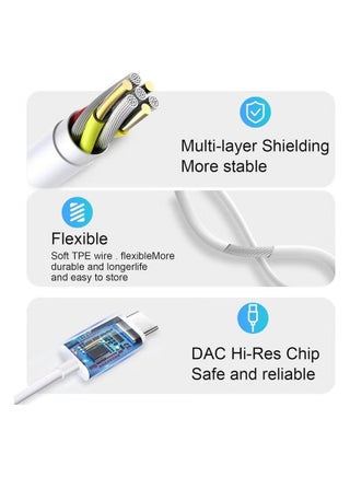 USB C Headphones for iPhone 17/16/15 Pro Max Plus Type C Earbuds with Microphone & Remote Noise Cancelling Earphones for iPhone 17/16/15 Pro, iPad,Galaxy S25/S24/S23/S22/S21/S20/Ultra Note 10/20 - view 4