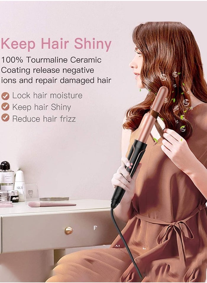 Joshberg Curling Wand Set, 5 in 1 Curling Iron Set with 5 Interchangeable Curling Wand Ceramic Barrel(9-32mm), with LED Temperature Adjustment and Heat Up, Hair Curler Include Heat Resistant Glove  - Image 4