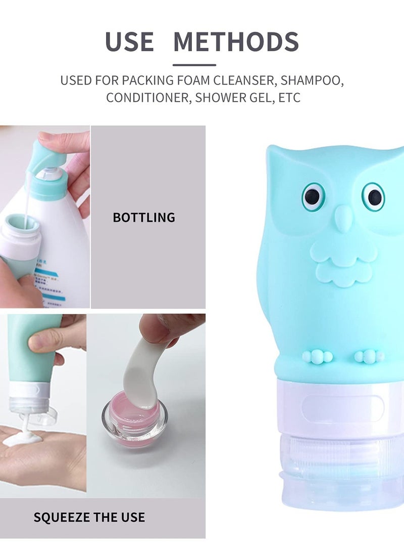 SOLARAE Travel Bottle Silicone Travel Container Leak Proof, 4 Pieces 60ml Refillable Squeezable Travel Bottle for Shampoo Cosmetics Lotion Conditioner Body Wash Hand Soap - Image 2