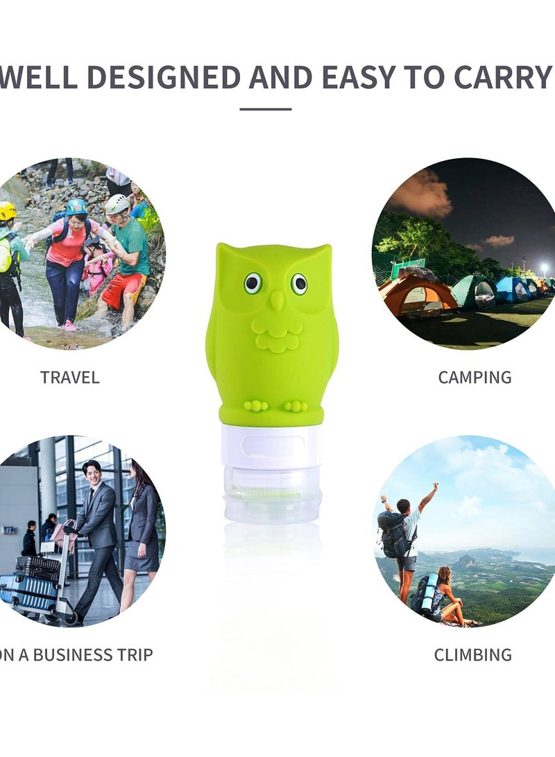 SOLARAE Travel Bottle Silicone Travel Container Leak Proof, 4 Pieces 60ml Refillable Squeezable Travel Bottle for Shampoo Cosmetics Lotion Conditioner Body Wash Hand Soap - Image 4