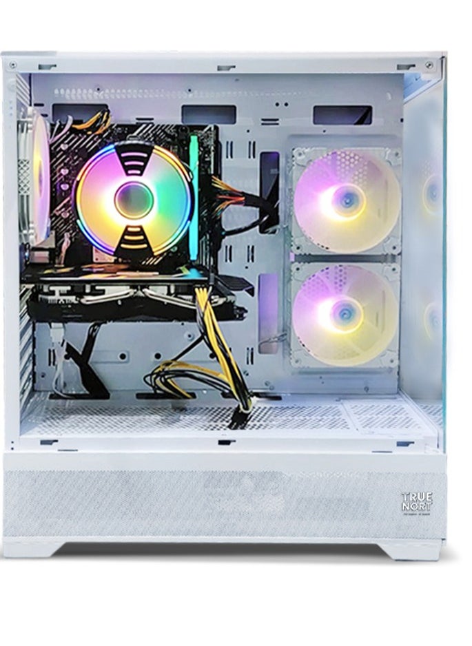 Truenort Gaming PC, AMD Ryzen 5-3600,RTX 3050 , 16GB RAM, 1TB SSD, Air Cooler 120 MM ,Window 11 Pro, White Case  - Image 2