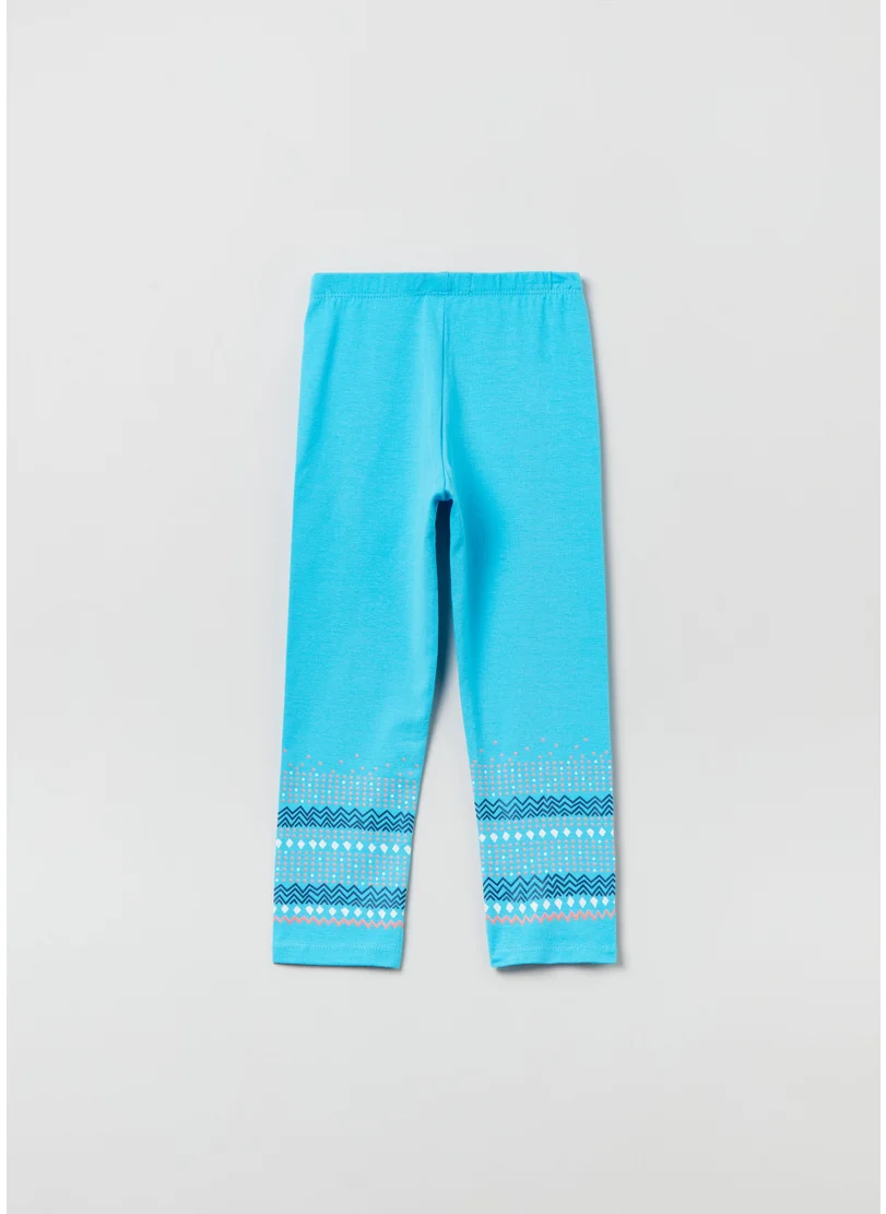 او في اس Three-Quarter Leggings With Print