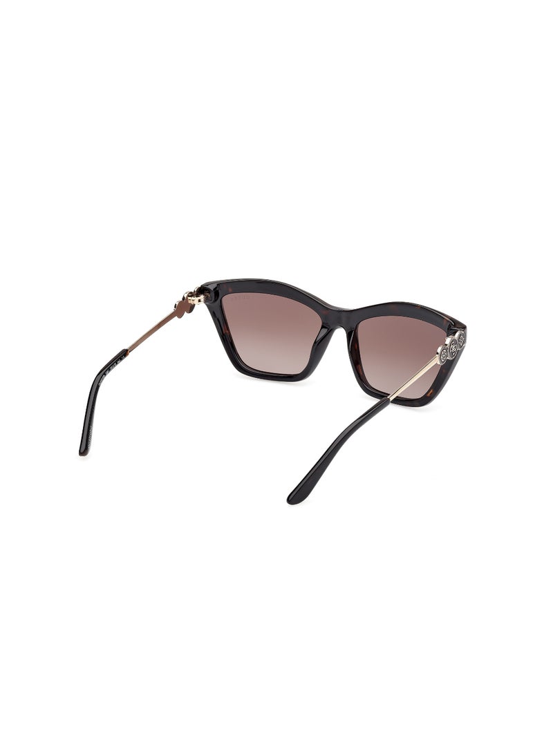 GUESS FULL RIM FEMALE RECTANGULAR BROWN INJECTED SUNGLASSES - Image 5