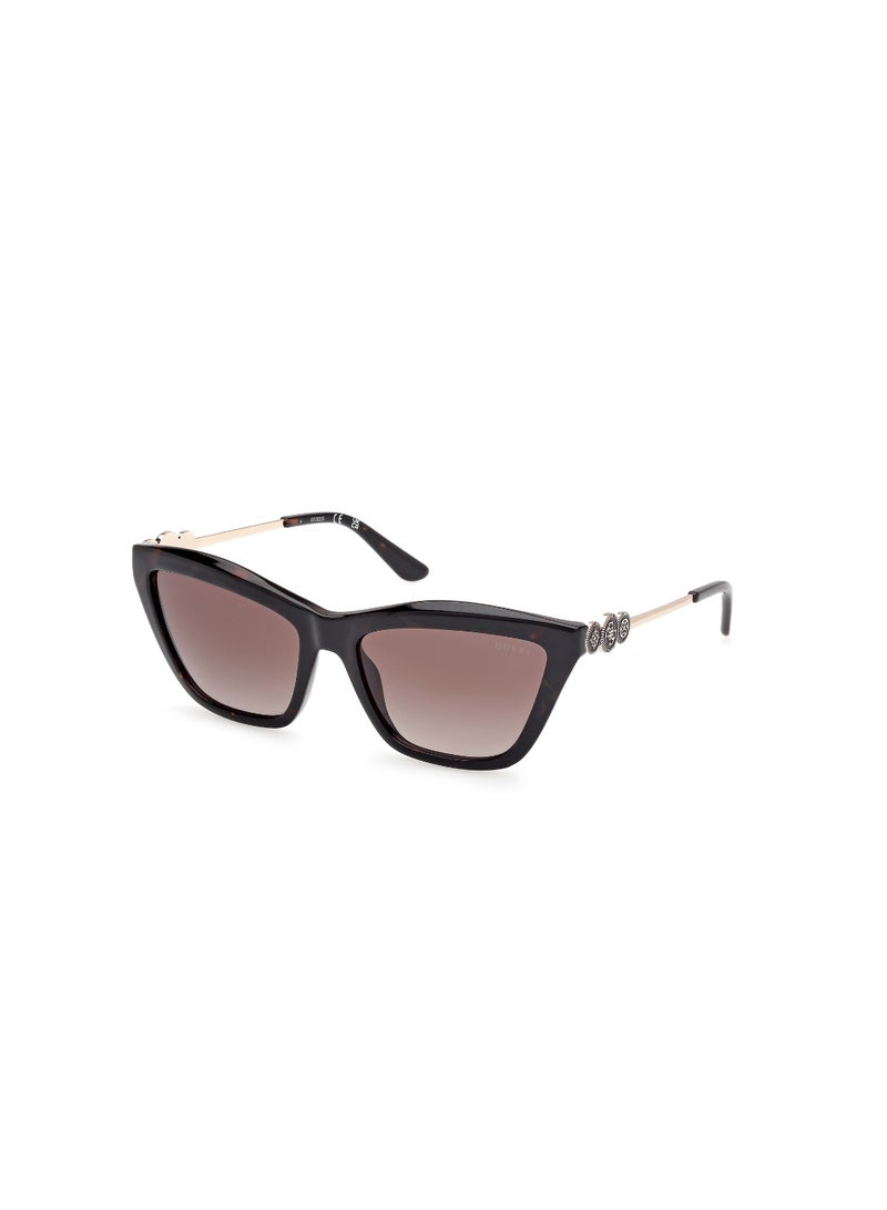 GUESS FULL RIM FEMALE RECTANGULAR BROWN INJECTED SUNGLASSES - Image 1