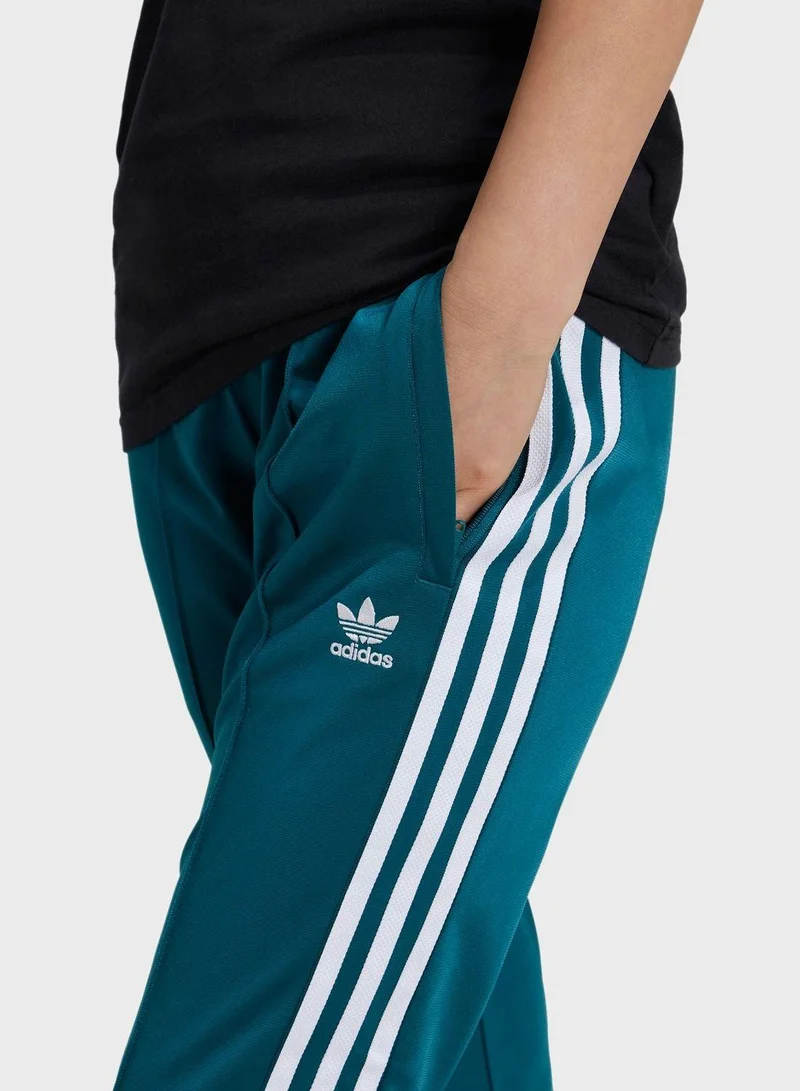 Adidas Originals teal SST TP OPEN HEM Blue Originals Kids PANTS for Women | Best Price UAE
