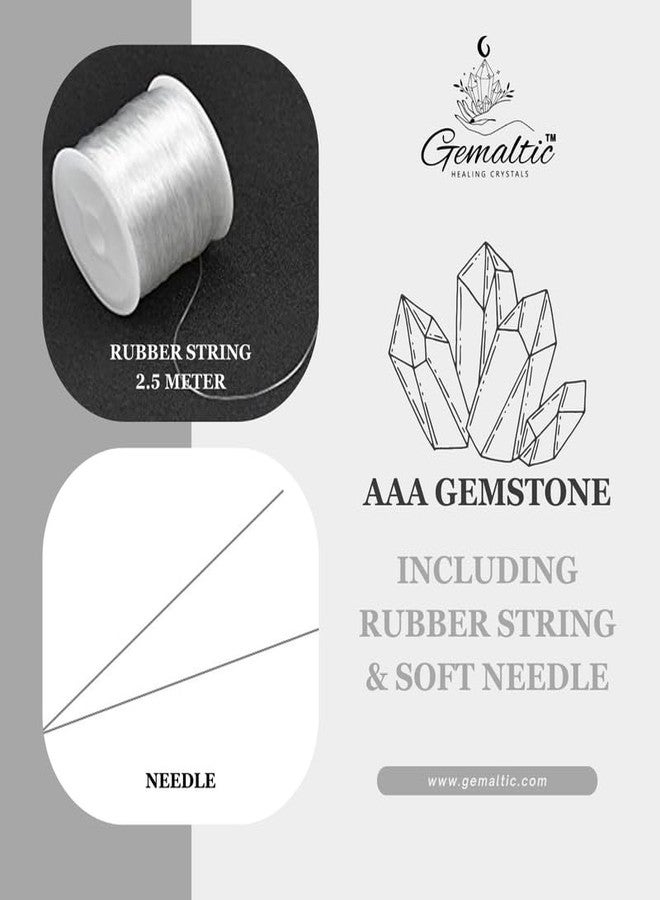 Gemaltic Healing Crystals Faceted Gemstone Loose Beads for Making Jewellary & Bracelets for DIY (10MM, Snowflakes Obsidian) - Image 2