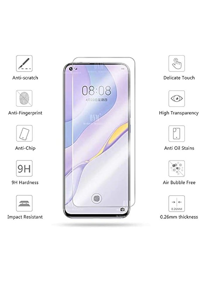 بروماس واقي شاشة هواوي نوفا 7 / نوفا 7 5G من الزجاج المقسى والغراء الكامل المضاد للخدش 9H Hd فيلم حماية للهاتف هواوي نوفا 7 / نوفا 7 5G - Image 3