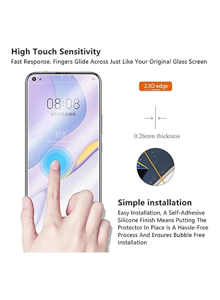 بروماس واقي شاشة هواوي نوفا 7 / نوفا 7 5G من الزجاج المقسى والغراء الكامل المضاد للخدش 9H Hd فيلم حماية للهاتف هواوي نوفا 7 / نوفا 7 5G - Image 4