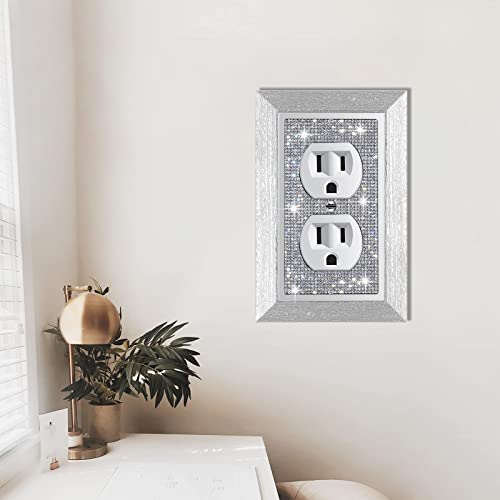 Gaocai Shiny Rhinestones Outlet Covers Wall Plate Toggle Light Switch Cover Decorative Durable Switch Covers Socket Outlet Cover - Image 3