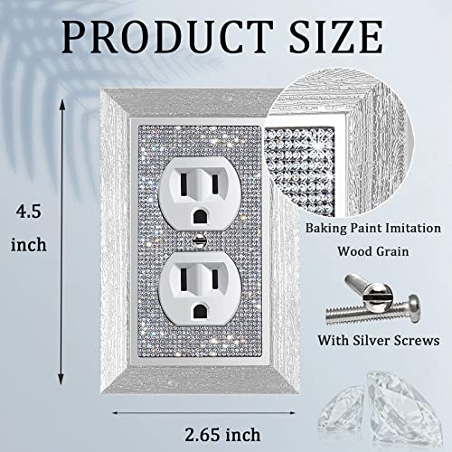 Gaocai Shiny Rhinestones Outlet Covers Wall Plate Toggle Light Switch Cover Decorative Durable Switch Covers Socket Outlet Cover - Image 2