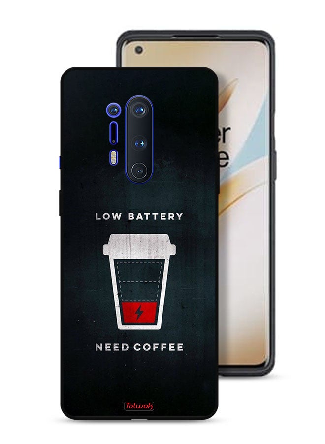 Tolwak OnePlus 8 Pro Protective Case Cover Low Battery Need Coffee - Image 1