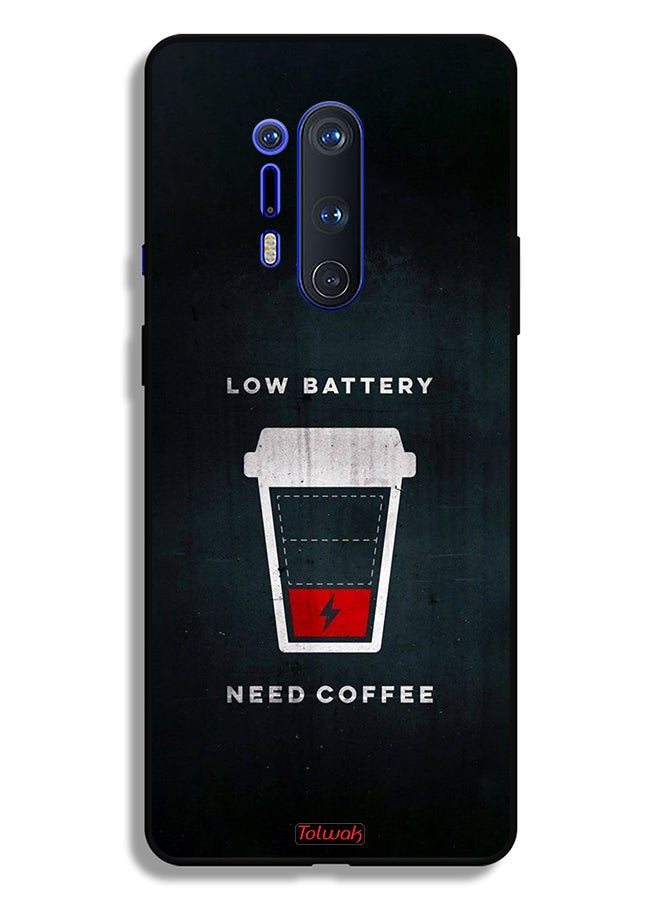 Tolwak OnePlus 8 Pro Protective Case Cover Low Battery Need Coffee - Image 2