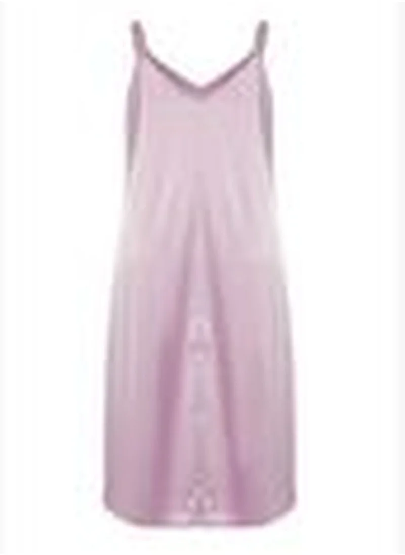trendyol Lilac Strappy Satin Woven Dress