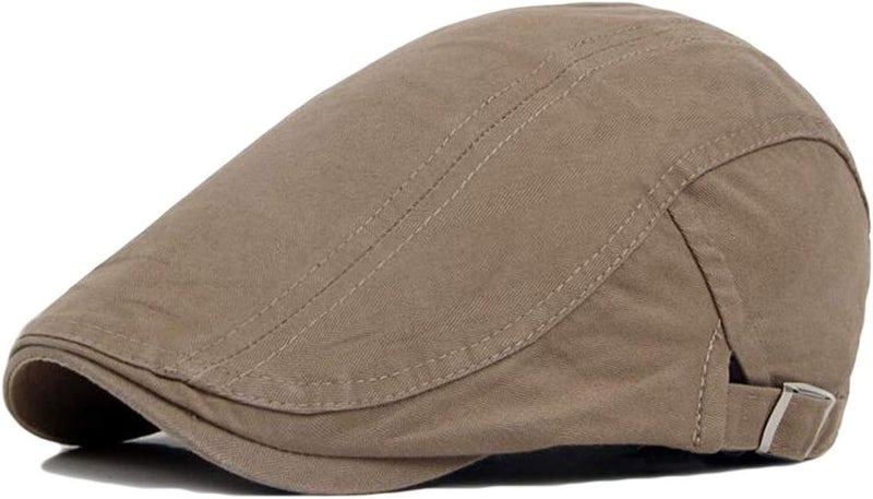 Qunson 2 Pack Men's Cotton Flat Cap Ivy Gatsby Newsboy Hat - Image 2