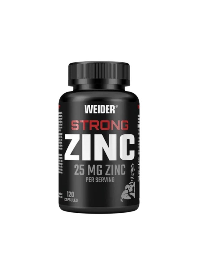 Strong Zinc 25mg 120 Capsules – Immune System & Daily Wellness Support