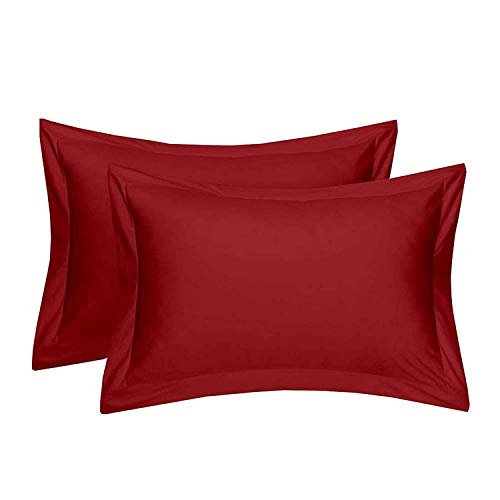 HSR Collection 100% Cotton King Size 4 Piece Pillow Covers - Maroon - Image 2