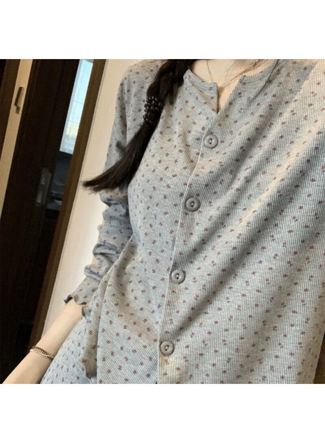 Kj Women's Autumn Winter New Long Sleeve Long Pants Pajama Set Simple Casual Korean Style Sweet Pure Girl Homewear - Image 2