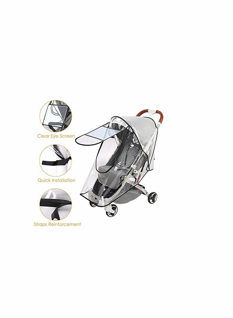 KASTWAVE واقي من الطقس لعربة الأطفال مع غطاء مطر (شفاف) - Image 4