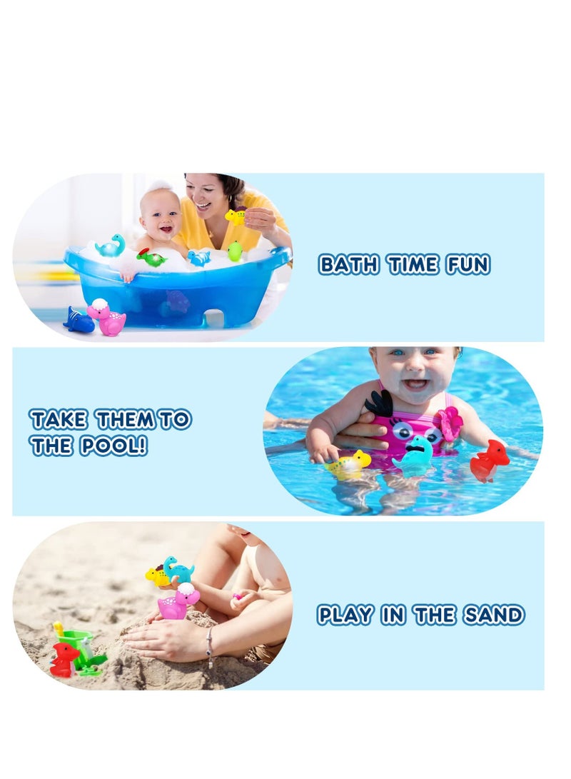 Excefore Dinosaur Light Up Bath Toys for Toddlers 3-4, 9Pcs Kids Bath Time Toys, Toddler Dinosaur Bath Toys,  No Hole Bath Tub Toys, Baby Light Up Pool Toys for The Tub Kids, Girl Boy Fun Bath Toys - Image 3