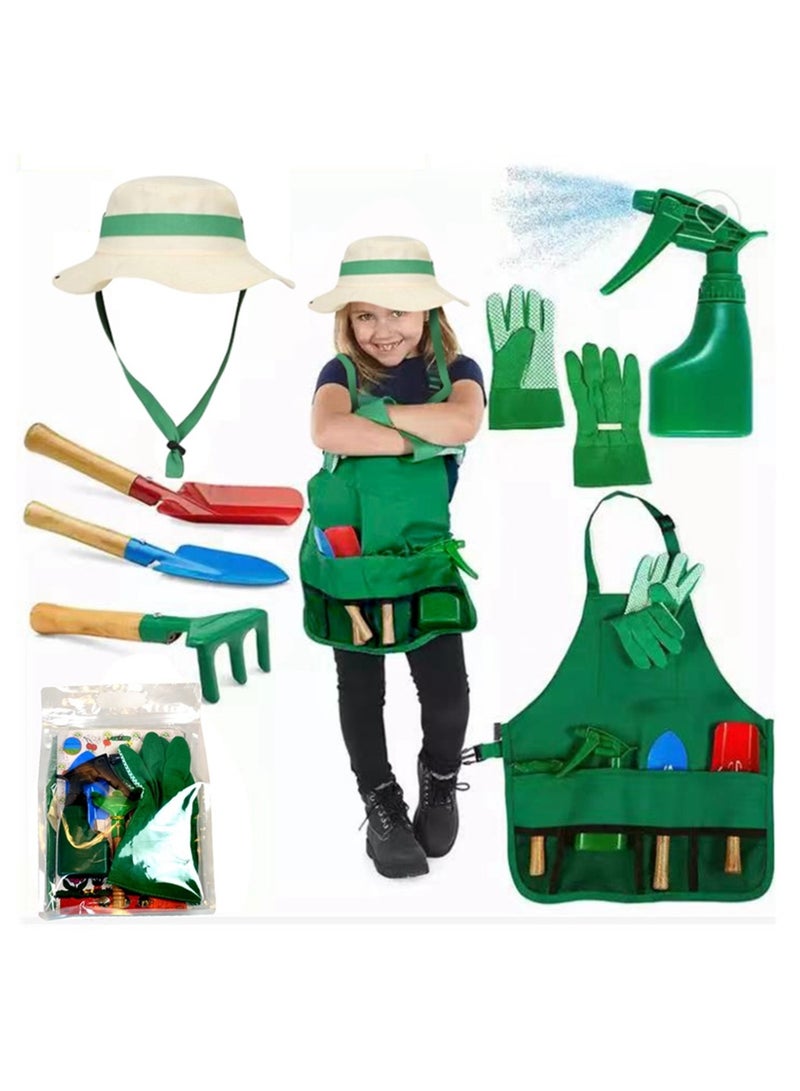 general Children's Gardening Apron Tool Set Garden Gloves Playing with Flowers Play Toys Fun Early Education Toys - Image 1