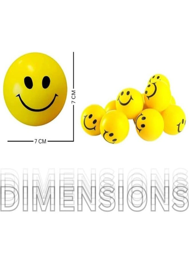 UP15 Stress Reliever Squeeze Ball,Smiley Stress Balls for Kids and Adults - 7cm Balls - Yellow Funny Smiley Face Baby Balls Pack of 9 - Image 5