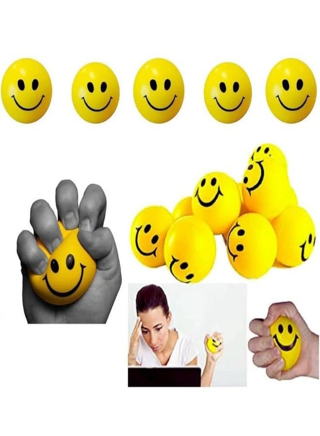 UP15 Stress Reliever Squeeze Ball,Smiley Stress Balls for Kids and Adults - 7cm Balls - Yellow Funny Smiley Face Baby Balls Pack of 9 - Image 3