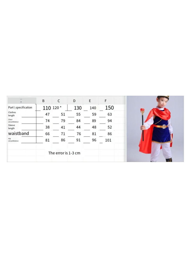 Prince Charming Cosplay Costume for Toddler Kid Medieval Royal Prince Jacket Pants Crown Dress Up Party Outfit For Boys  - Image 5