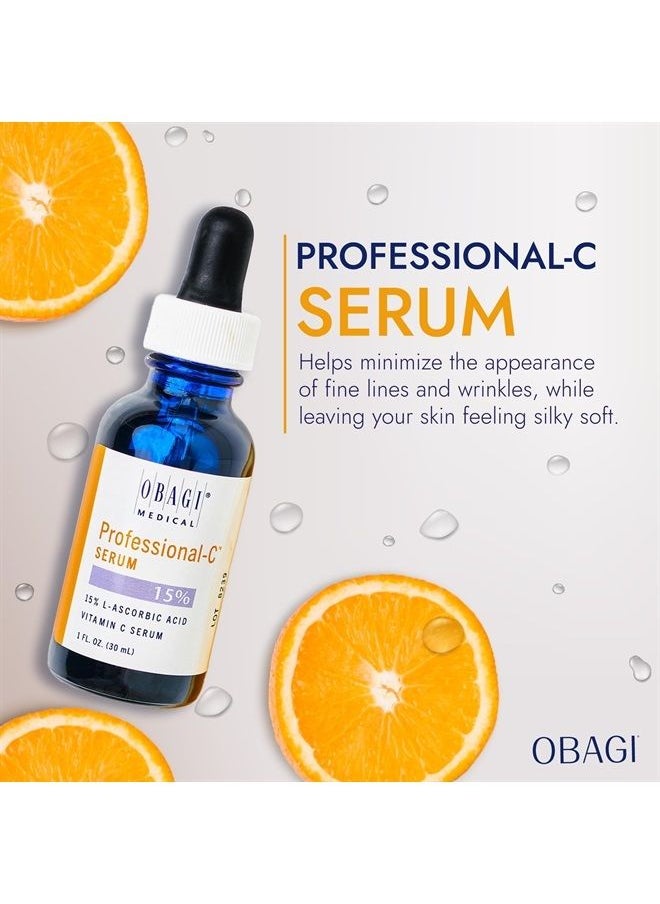 Obagi Medical - obagi Vitamin C Serum 15% - Professional C Serum Skin Care – Contains Concentrated L Ascorbic Acid - Helps Minimize the Appearance of Wrinkles, Brightens Skin, and Retains Moisture- 1.0 Fl Oz. - Image 1