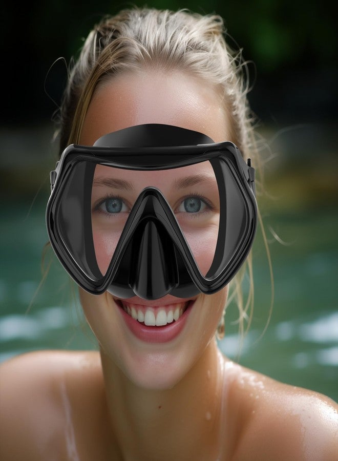 ZABERT Nose Cover Swim Goggles Mask for Adult Men Women Adult Youth - Fabric Strap Snorkel Dive Swimming Snorkeling Scuba Diving Black - Image 4