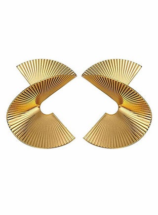 Stud, personalized earrings, Irregular Spiral Fan Leaf Earrings, Gold Geometric Earrings Exaggerated Statement Earrings, Punk Stylish Sectored Twisted Earring, for Women and Girls (Sectored) - pzsku/Z240C147D2F542840FC46Z/45/_/1698454528/261b5c67-1692-404d-9ee8-3825f5578bf9
