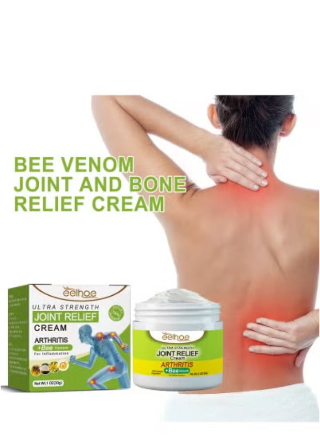 EELHOE Bee Venom Joint Relief Cream Arthritis Ultra Strength Joint Relief Cream Relieve Joint Muscle Pain, Muscle Pain, Leg Swelling, Body Massage and Care Cream 30g  - Image 3