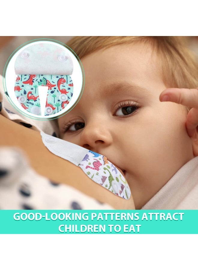 Breling 18 Pack Feeding Tube Pads Button Pad Gtube Button Covers Reusable g Tube Cutie Dinosaur Feeding Supplies for Kids Baby Breastfeeding Nursing Care(Dinosaur) - Image 2