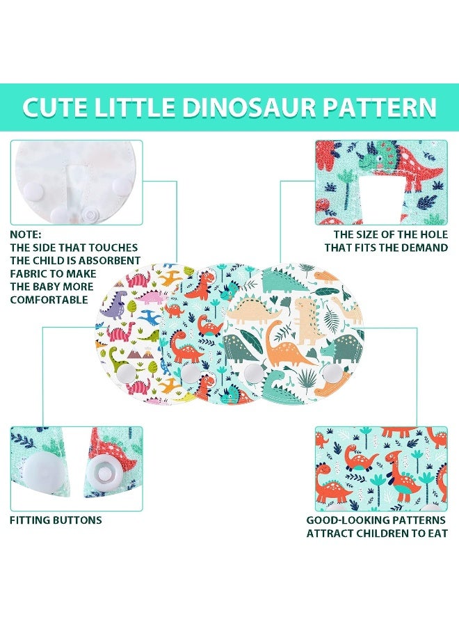 Breling 18 Pack Feeding Tube Pads Button Pad Gtube Button Covers Reusable g Tube Cutie Dinosaur Feeding Supplies for Kids Baby Breastfeeding Nursing Care(Dinosaur) - Image 4